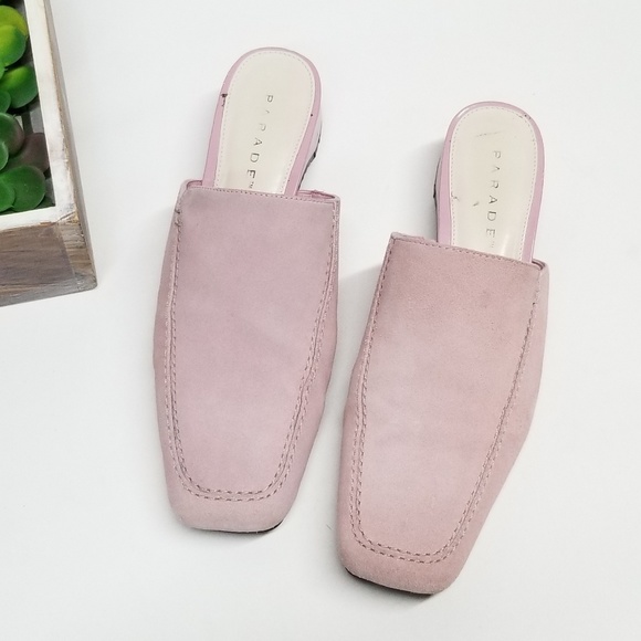 Parade Shoes - Parade Pink Suede Mules